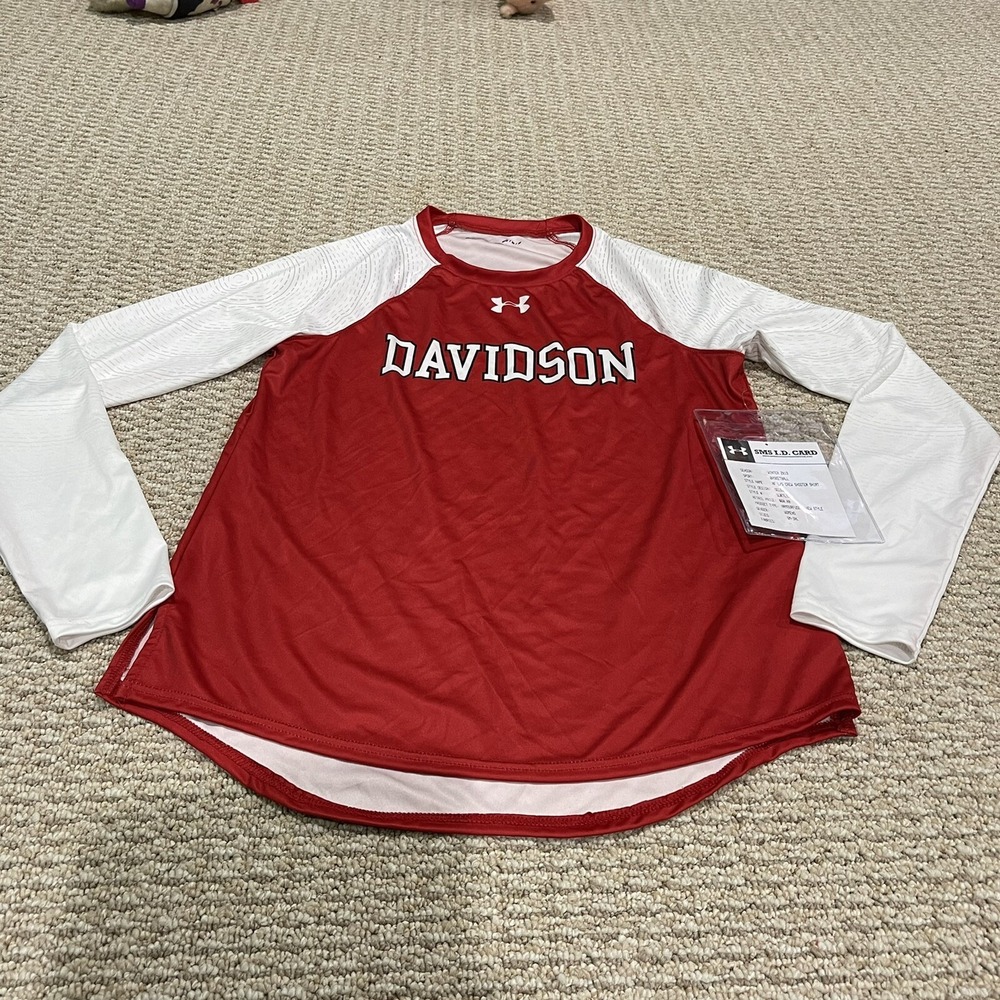 Under Armour Women's Davidson Wildcats LS Shooter Shirt‎ Sz. M NEW UJKTL1W